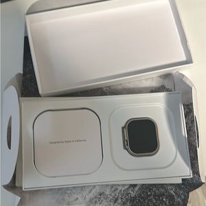 Apple watch ultra, black band.